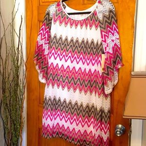 Tacera- boho, hippy, crochet - light knit- print dress